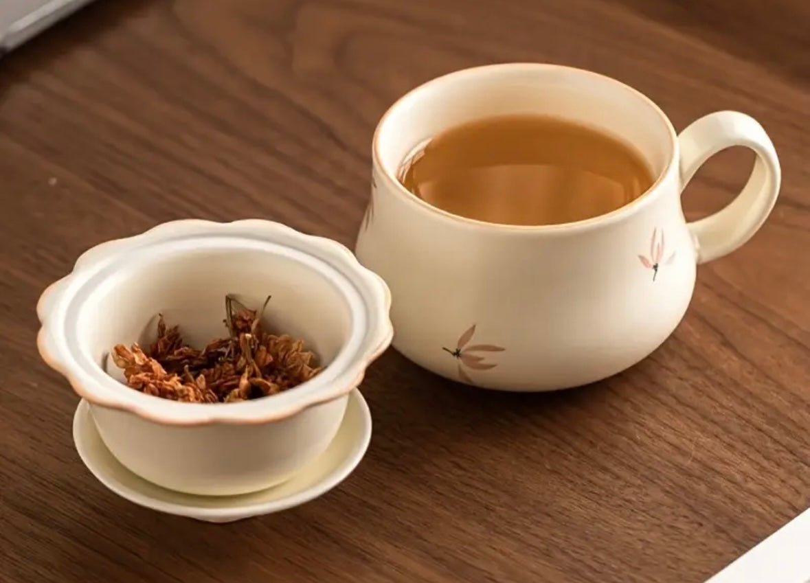Ceramic Tea Cup + Infuser