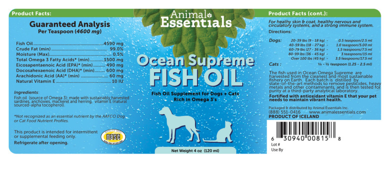 Animal Essentials: Ocean Supreme Fish Oil
