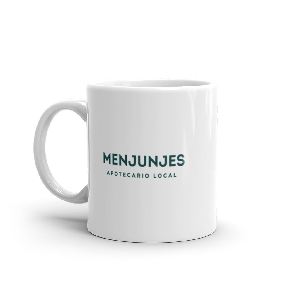 Taza blanca brillante