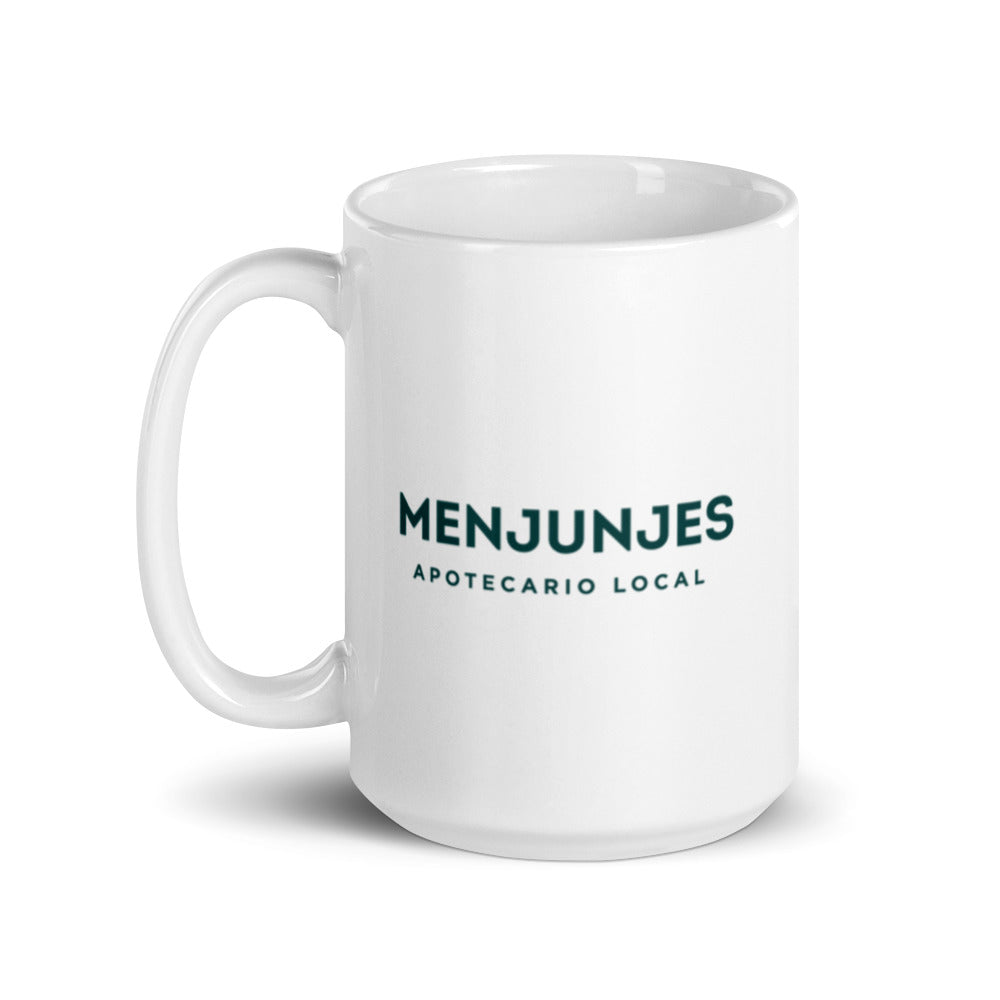 Taza blanca brillante
