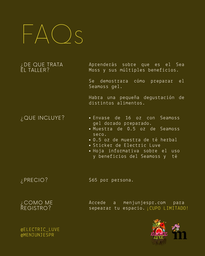Taller de Sea Moss con Electric Luve