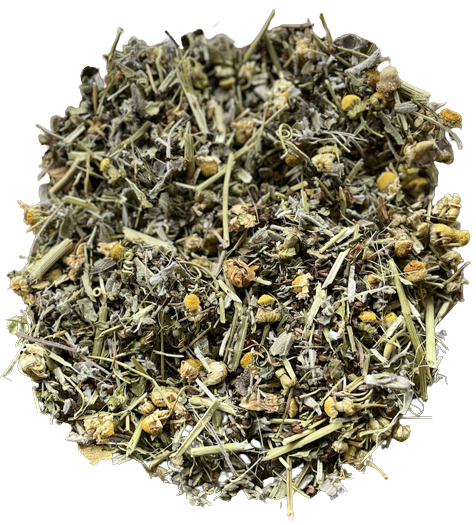 Destress Blend de Menjunjes con plantas para promover la relajación y el equilibrio del sistema nervioso