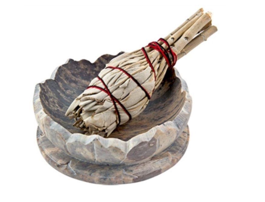 Incense Burning Lotus Bowl