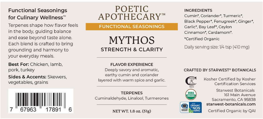 Poetic Apothecary: Mythos Functional Seasoning