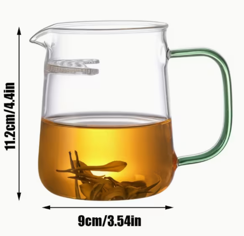 Crescent Filter Glass Teapot