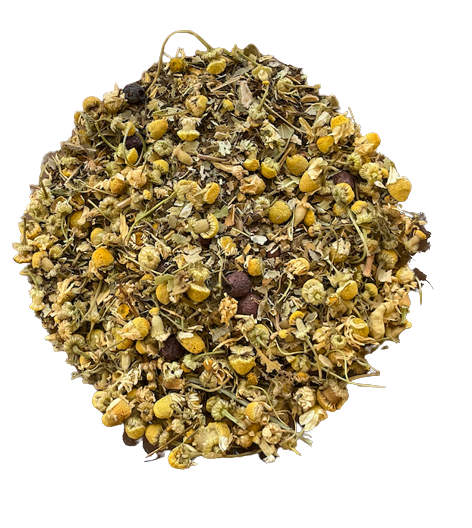 Consuelo Blend de Menjunjes con hawthorn berries, linden, chamomile, tulsi y licorice root para el bienestar emocional