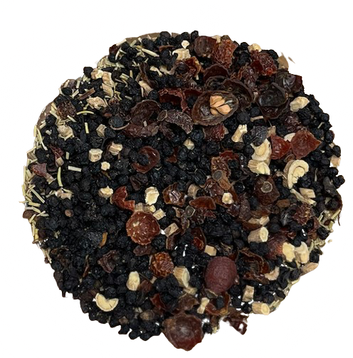 Escudo Escolar Blend para niños de Menjunjes con elderberry, rosehips, astragalus y rosemary